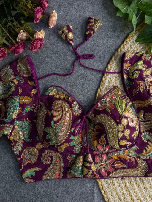 Position Print Codding Work Wedding Wear Blouse