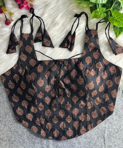 Readymade Ajrakh Printed Blouse