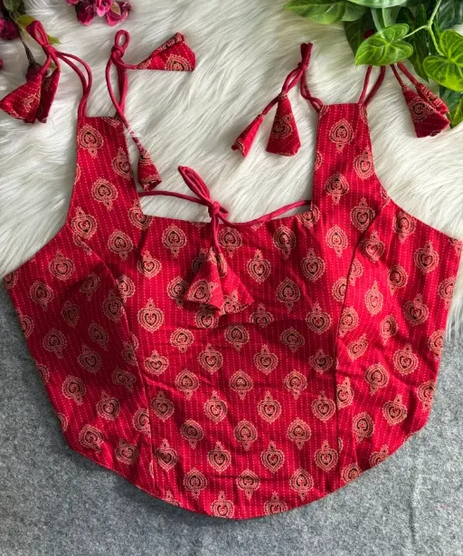 Readymade Ajrakh Printed Blouse