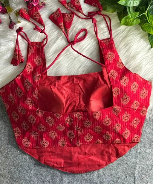 Readymade Ajrakh Printed Blouse