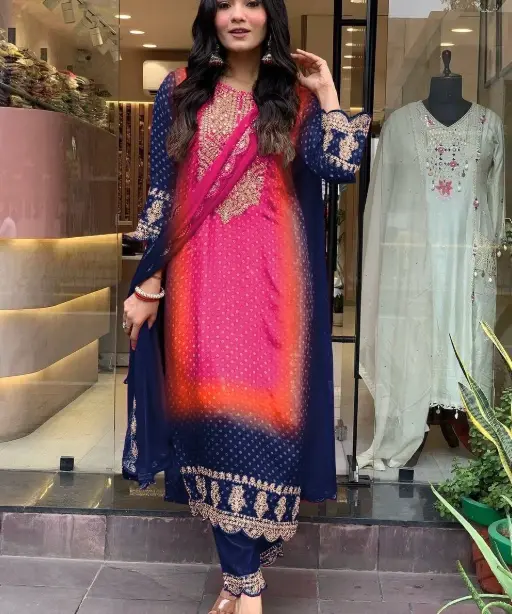 Shop Stylish Bandhini Printed Readymade Suit
