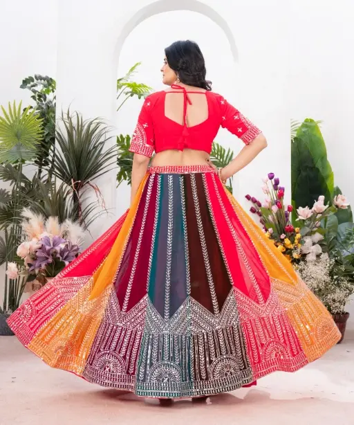 Trending Multi Color Wedding Wear Lehenga Choli