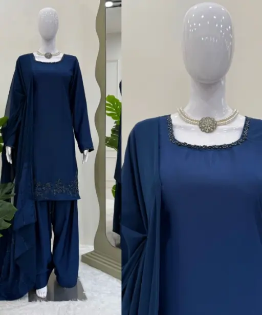 Trending Royal Blue Farsi Salwar Suit
