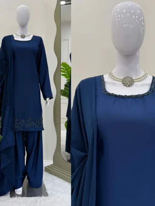 Trending Royal Blue Farsi Salwar Suit