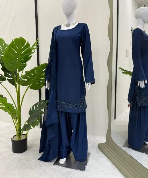 Trending Royal Blue Farsi Salwar Suit