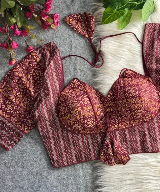 Ajrakh Printed Cotton Readymade Blouses