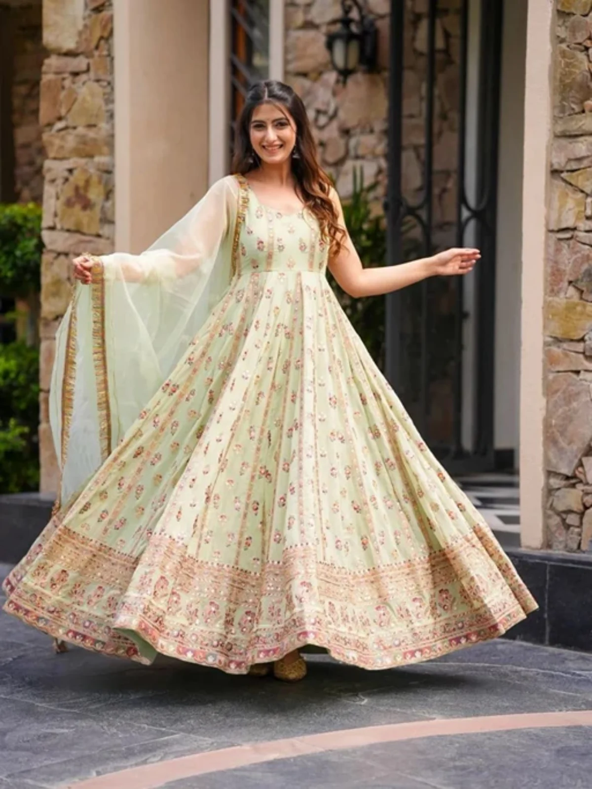 Kurtis Pastel Color Ethnic Suits Pastel Blue Dola Silk Blend