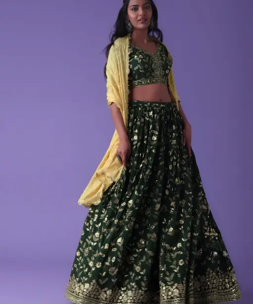 Bridesmaid Green Lehenga Choli