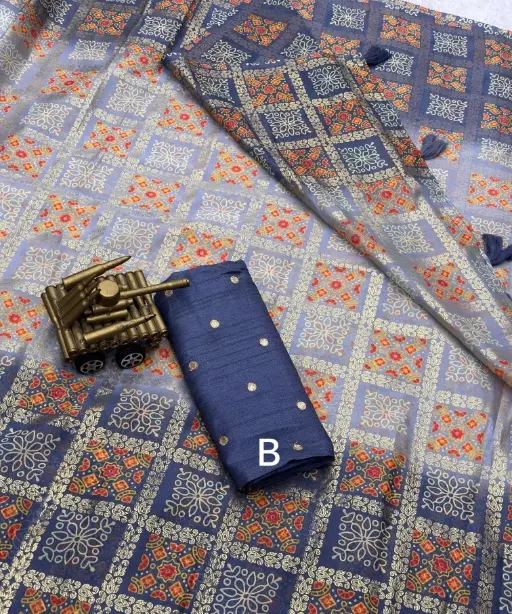 Buy Bandhni Printed Saree with Gotta Patti Work Under 1000