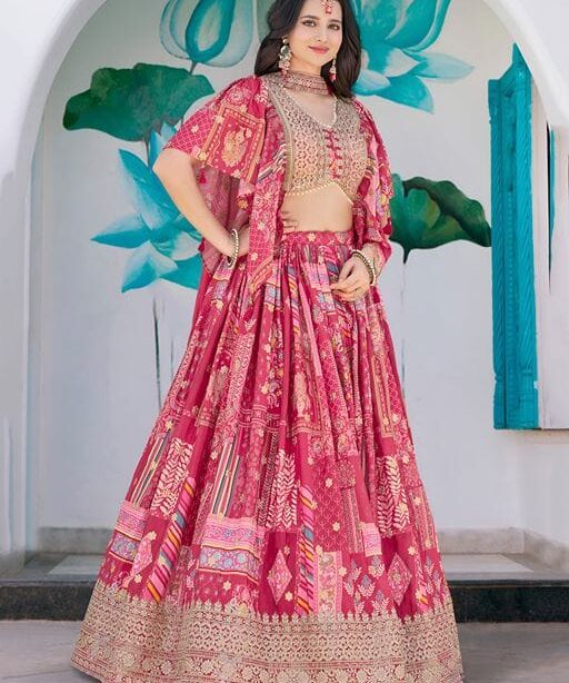 Buy Bridesmaid Pink Wedding Lehenga Choli