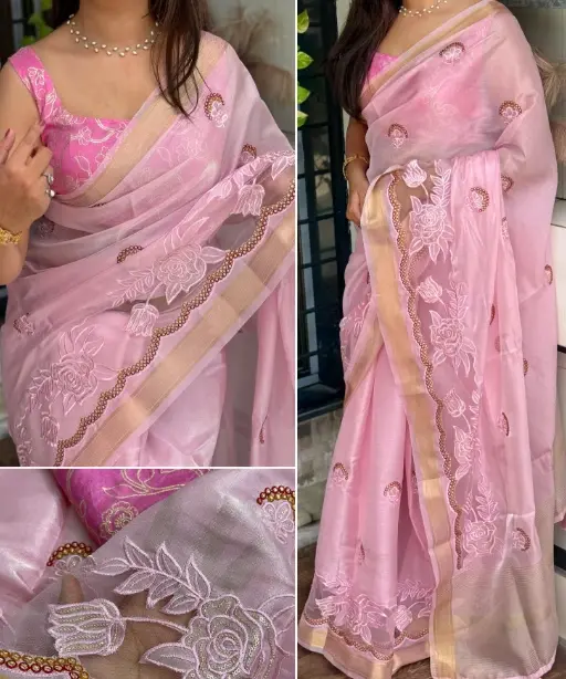 Buy Designer Tissue Silk Saree for Wedding