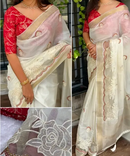 Buy Designer Tissue Silk Saree for Wedding