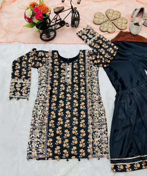 Buy Stylish Small Girls Sharara Salwar Suit