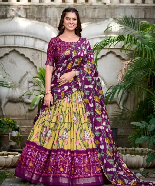 Buy Traditional Pichwai And Patola Printed Lehenga Choli