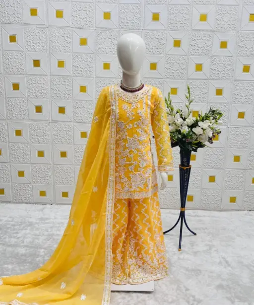 Buy Wedding Small Girls Plazzo Salwar Suit