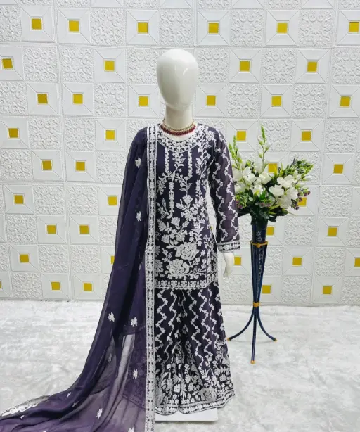 Buy Wedding Small Girls Plazzo Salwar Suit