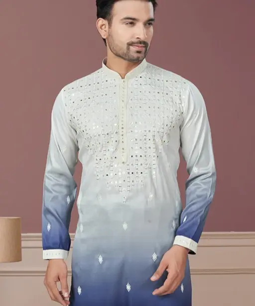 Buy Wedding Wear Men's Embroidery Kurta Set