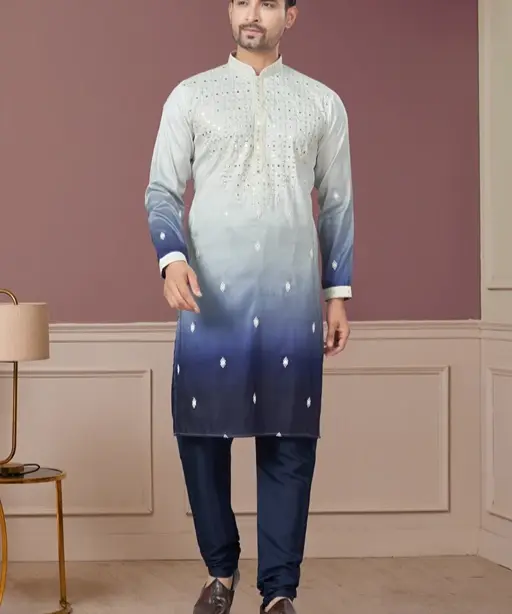Buy Wedding Wear Men's Embroidery Kurta Set