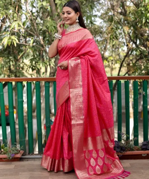 Designer Bandhej Patola Silk Saree