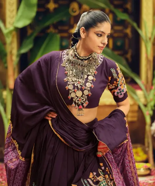 Foil Printed Navratri Chaniya Choli 2025 Design