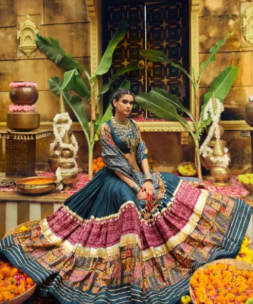 Foil Printed Navratri Chaniya Choli 2025 Design