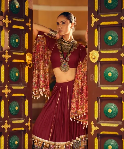 Foil Printed Navratri Chaniya Choli 2025 Design