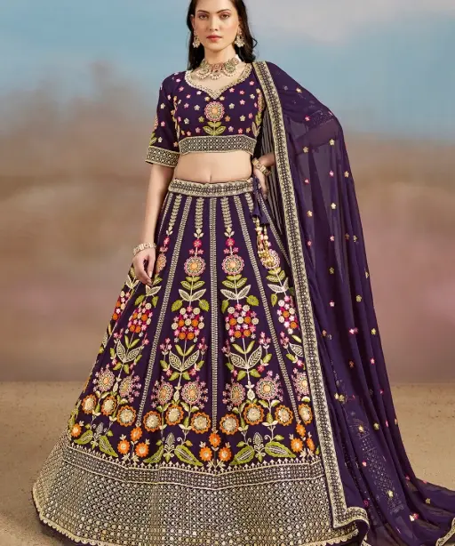 Heavy Embroidery Bridesmaid Lehenga Choli