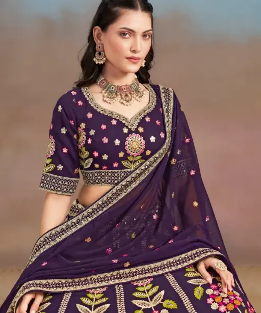 Heavy Embroidery Bridesmaid Lehenga Choli
