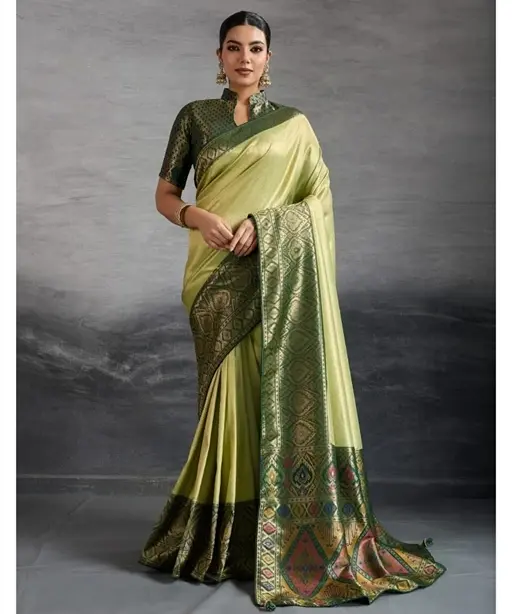Kanjivaram Soft Silk Saree with Kadiyal Pattern
