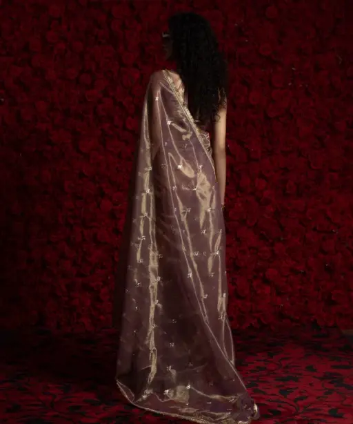 RTW Organza Saree with Handwork Wedding Saree