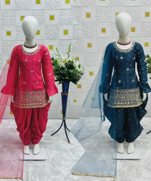 Small Girls Patiala Salwar Suit for Wedding