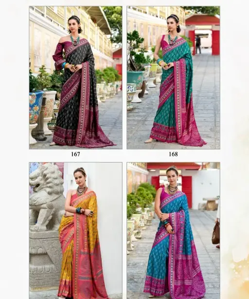 Soft Ikkat Diwali Wear Saree