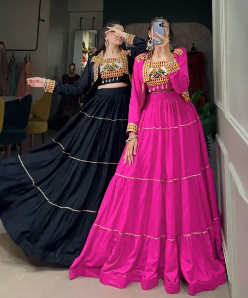 Stylish Navratri Chaniya Choli with Koti Design 2025