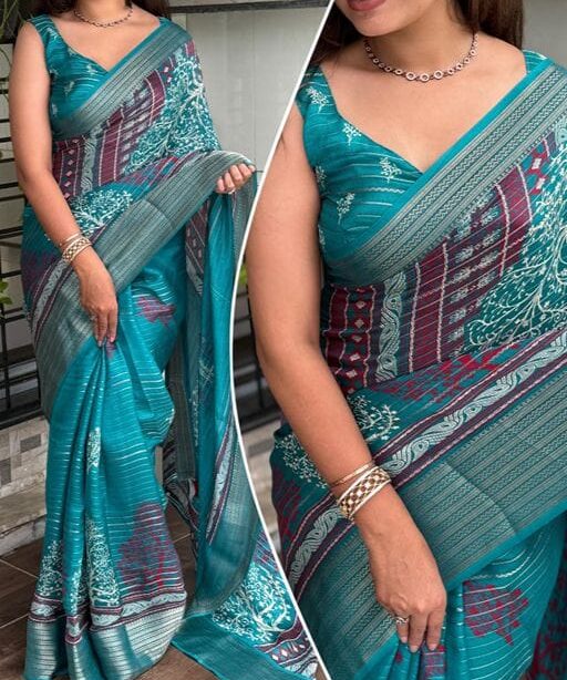 Stylish Printed Daily Wear Saree