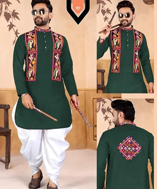 Traditional Navratri Men's Kurta with Dhoti