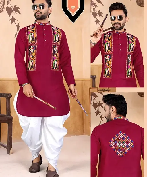 Traditional Navratri Men's Kurta with Dhoti