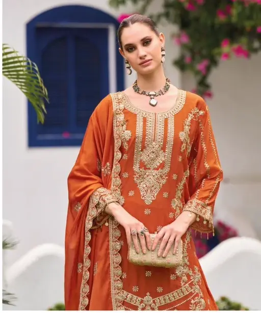 Wedding Wear Farsi Salwar Suit Collections