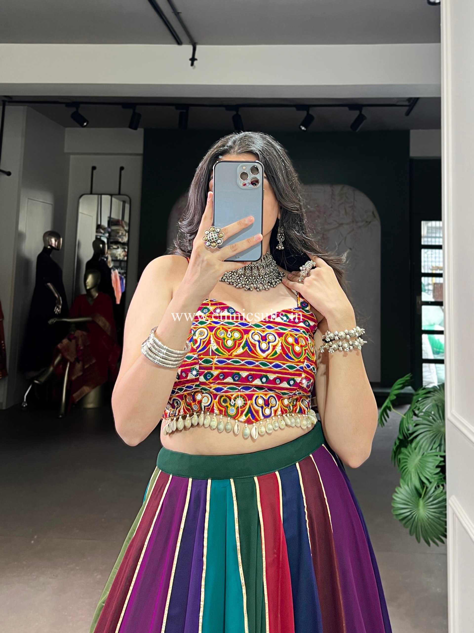 Dark Shade Multi Color Chaniya Choli - Image 5