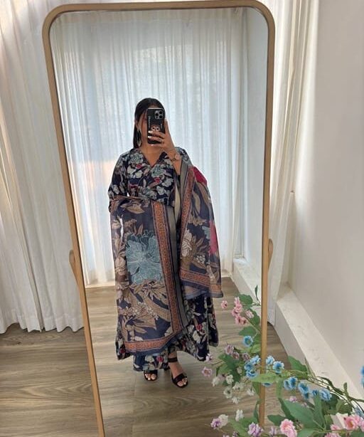 Angrakha Pattern Gown with Dupatta