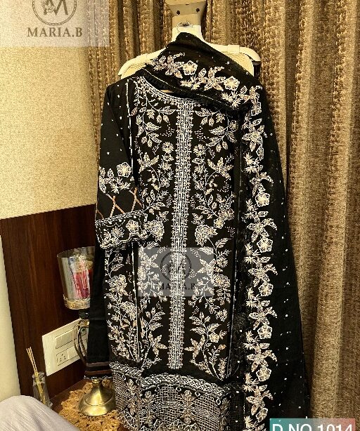 Black Pakistani Readymade Suit