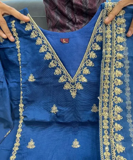 Festive Wear Blue Kurta Sharara Set