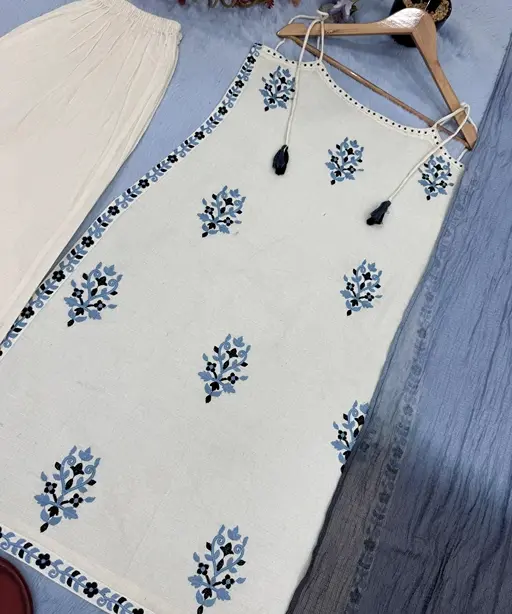 Festive Wear Spaghetti Top with Plazzo Set