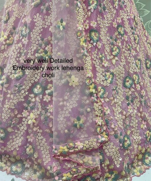 Floral Embroidery Bridal Net Lehenga Choli