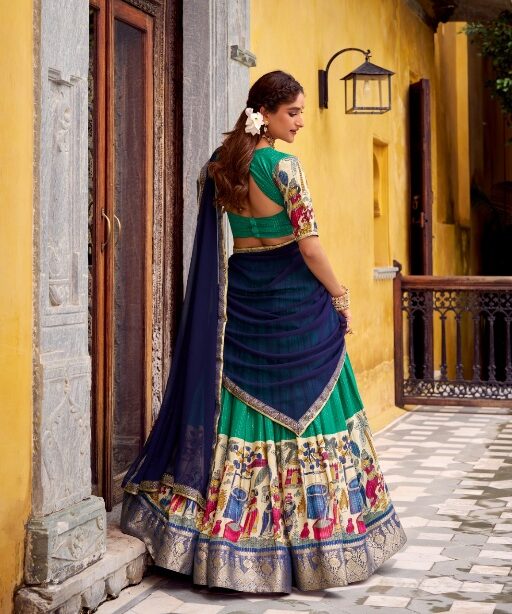 Kalamkari Printed Wedding Lehenga Choli