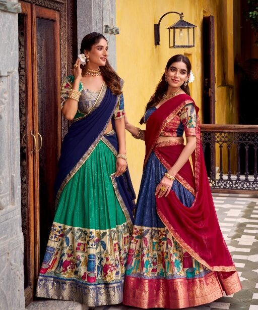 Kalamkari Printed Wedding Lehenga Choli