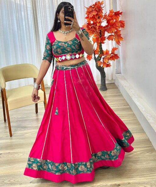 Pink Navratri Traditional Chaniya Choli
