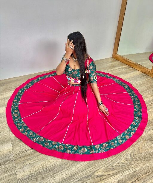 Pink Navratri Traditional Chaniya Choli