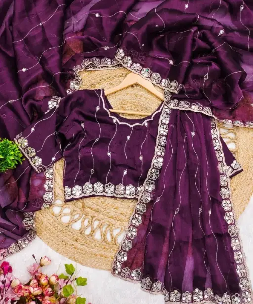 Soft Burbury Silk Bollywood Saree