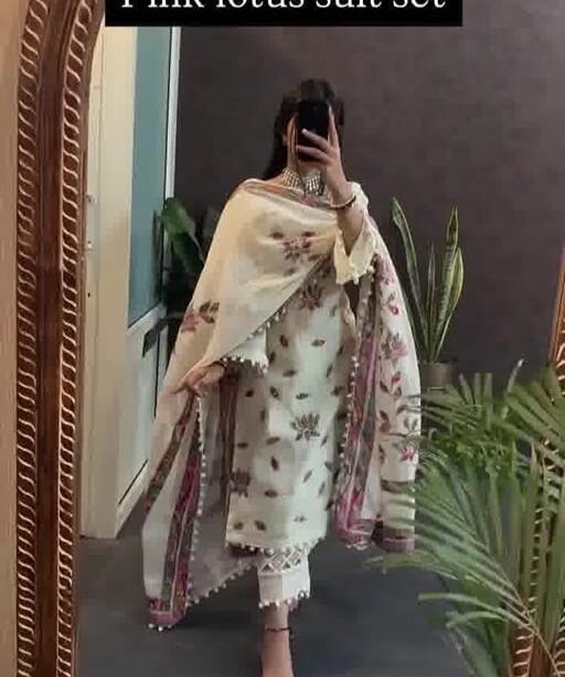 Trending Pink Lotus Suit Set