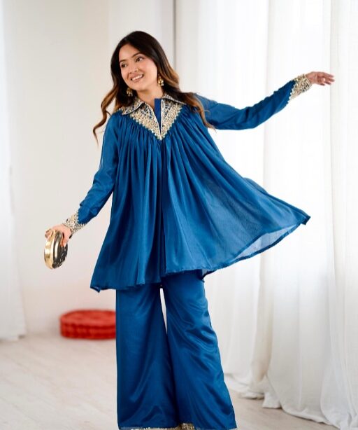 Trending Royal blue Co-Ord Set